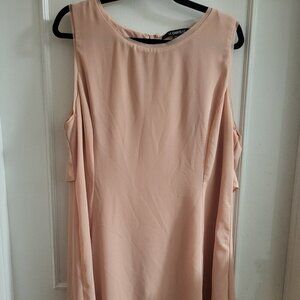 Minimalist Le Château Soft Pink Crepe Shift Dress size XXL